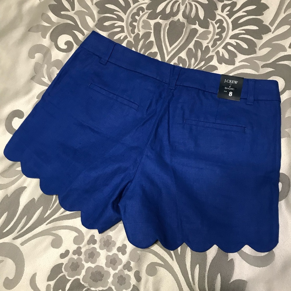 NWT  J.Crew Scalloped Shorts  4”
